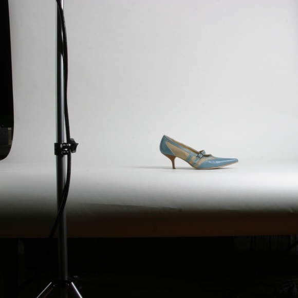 Blue and Tan Avant Gard GFJ  Italian High Heels - Sz 38 EU or 7.5 US - Picture 10 of 16